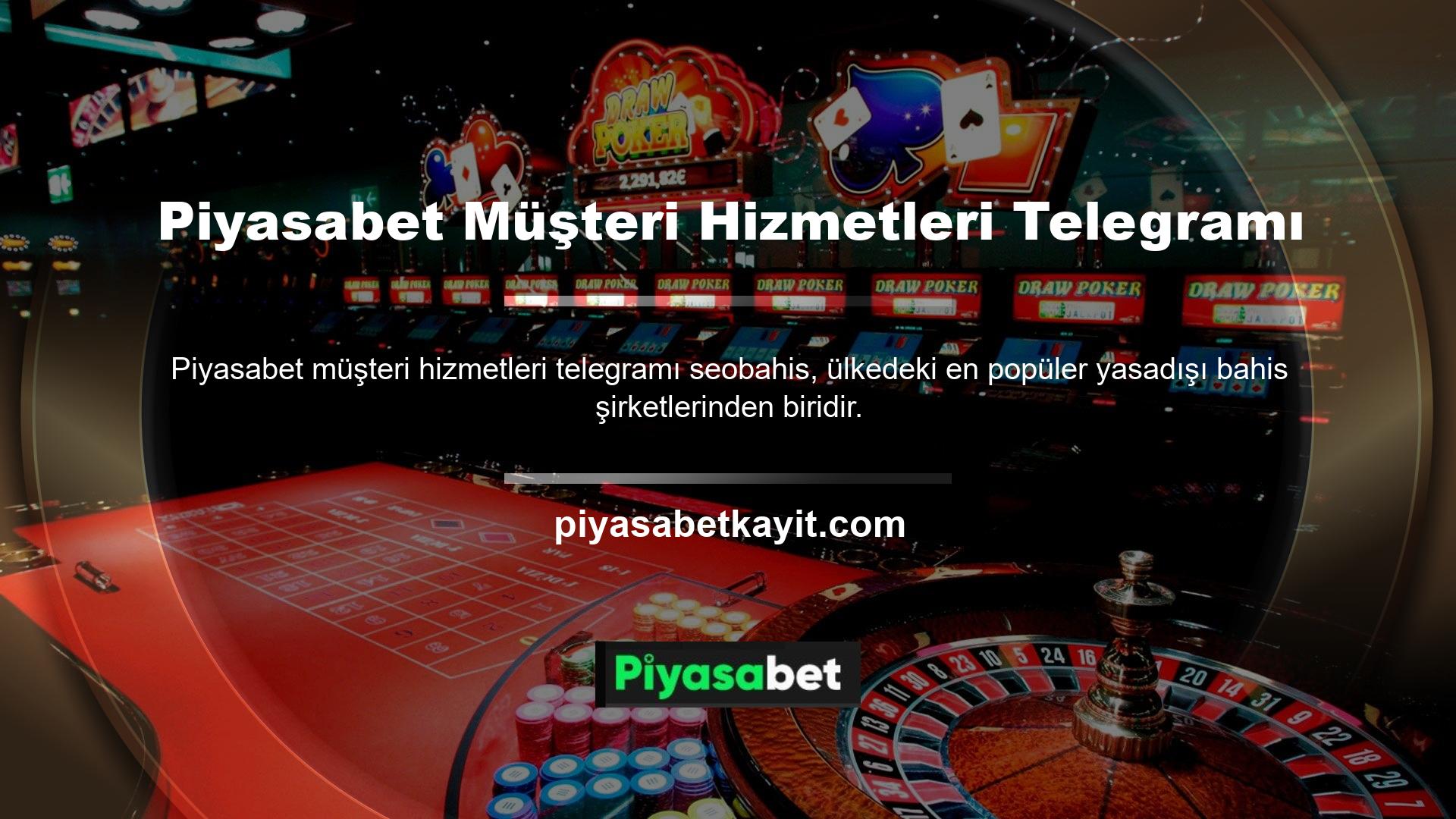 Piyasabet, tüm Türk rulet oyunlarını yöneten, casino oyuncuları tarafından sevilen ve saygı duyulan bahis şirketlerinden biridir